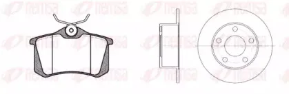 Комплект: 2 диска+ 4 колодки гальмівних REMSA купить