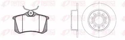 Комплект: 2 диска+ 4 колодки гальмівних REMSA купить
