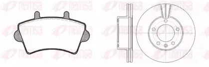 Комплект: 2 диска+ 4 колодки гальмівних REMSA купить