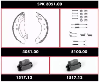 Комплект тормозов, барабанный тормозной механизм REMSA купить