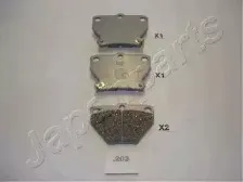 Комплект тормозных колодок, дисковый тормоз JAPANPARTS купить