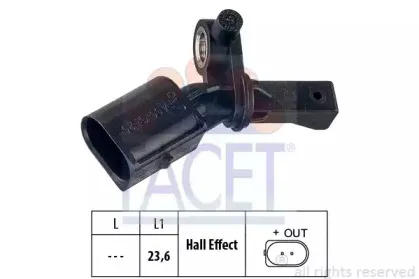 Датчик, частота вращения колеса FACET купить