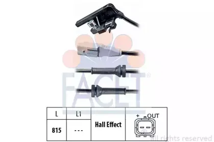 Датчик, частота вращения колеса FACET купить
