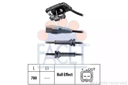 Датчик, частота вращения колеса FACET купить