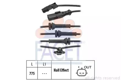 Датчик, частота вращения колеса FACET купить