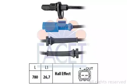 Датчик, частота вращения колеса FACET купить