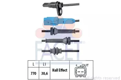 Датчик, частота вращения колеса FACET купить