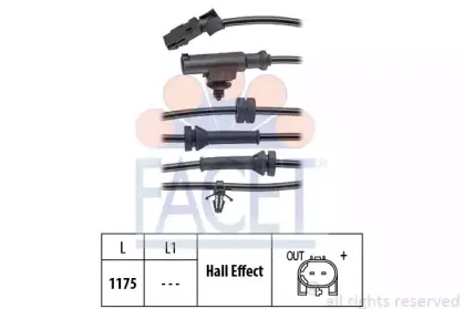 Датчик, частота вращения колеса FACET купить