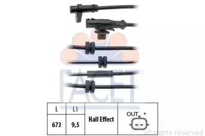 Датчик, частота вращения колеса FACET купить