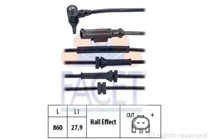 Датчик, частота вращения колеса FACET купить