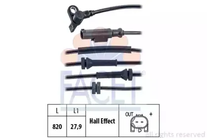 Датчик, частота вращения колеса FACET купить