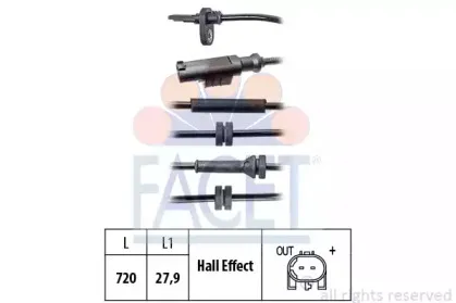 Датчик, частота вращения колеса FACET купить