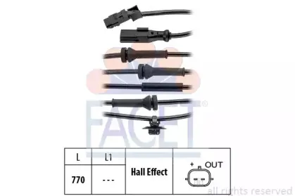 Датчик, частота вращения колеса FACET купить