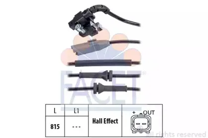 Датчик, частота вращения колеса FACET купить