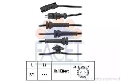 Датчик, частота вращения колеса FACET купить