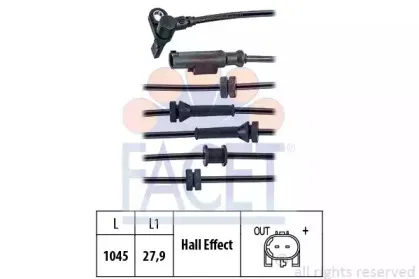 Датчик, частота вращения колеса FACET купить