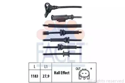 Датчик, частота вращения колеса FACET купить