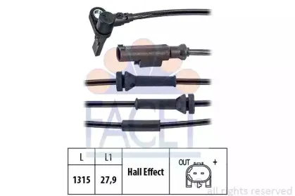 Датчик, частота вращения колеса FACET купить