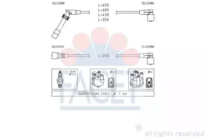 Комплект проводов зажигания FACET купить