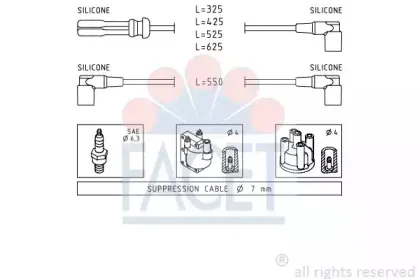 Комплект проводов зажигания FACET купить