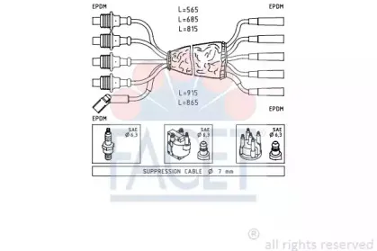 Комплект проводов зажигания FACET купить