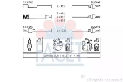 Комплект проводов зажигания FACET купить