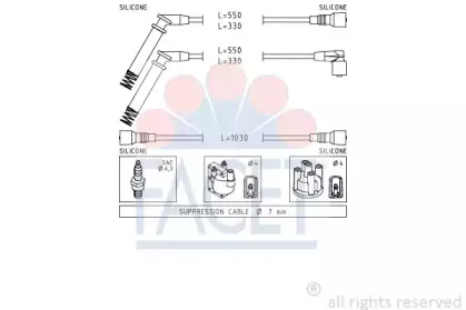 Комплект проводов зажигания FACET купить