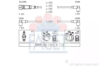 Комплект проводов зажигания FACET купить