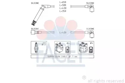 Комплект проводов зажигания FACET купить