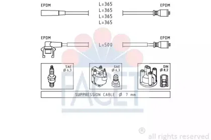 Комплект проводов зажигания FACET купить