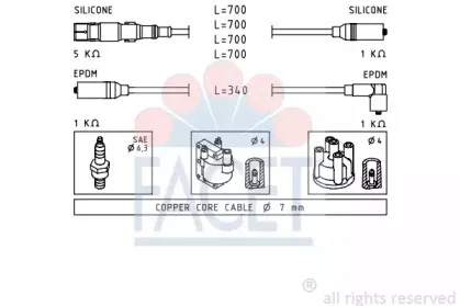 Комплект проводов зажигания FACET купить