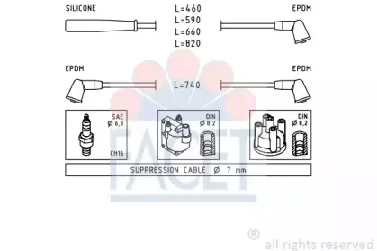 Комплект проводов зажигания FACET купить