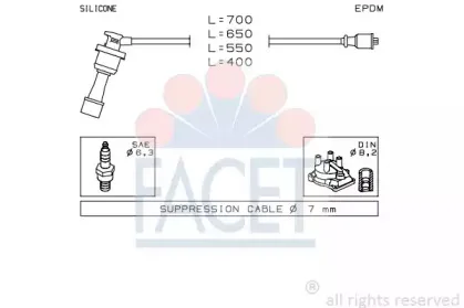 Комплект проводов зажигания FACET купить