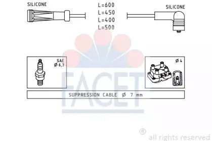 Комплект проводов зажигания FACET купить