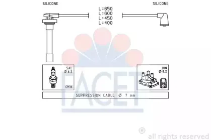 Комплект проводов зажигания FACET купить