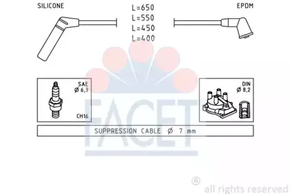 Комплект проводов зажигания FACET купить
