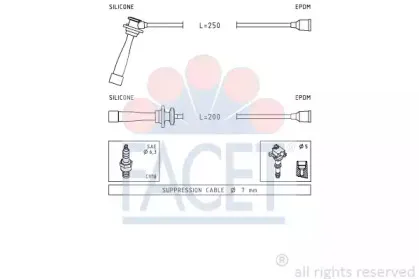 Комплект проводов зажигания FACET купить