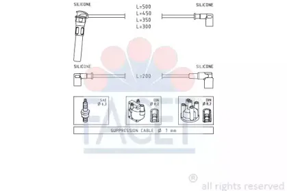 Комплект проводов зажигания FACET купить