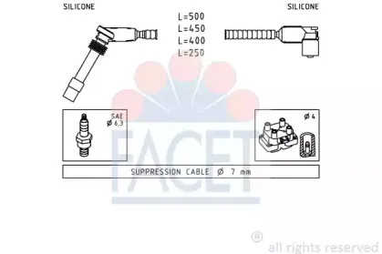 Комплект проводов зажигания FACET купить