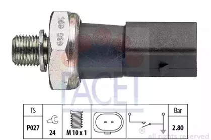Датчик давления масла FACET купить