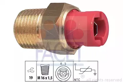 Датчик, температура охлаждающей жидкости FACET купить