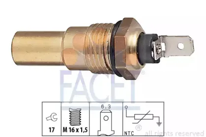 Датчик, температура охлаждающей жидкости FACET купить