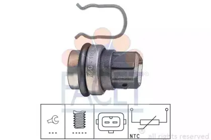 Датчик, температура охлаждающей жидкости FACET купить