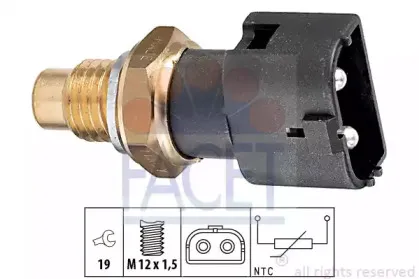 Датчик, температура охлаждающей жидкости FACET купить