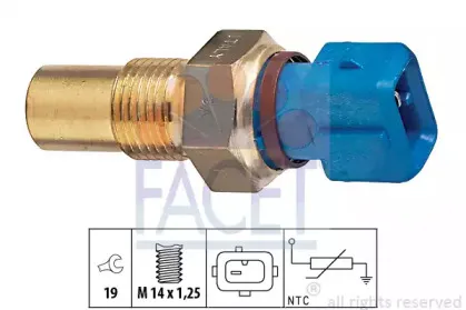 Датчик, температура охлаждающей жидкости FACET купить