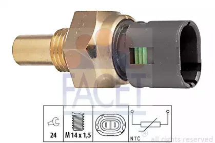 Датчик, температура масла FACET купить