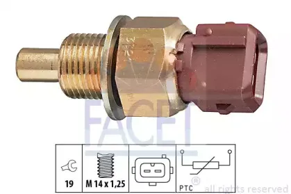 Датчик, температура охлаждающей жидкости FACET купить