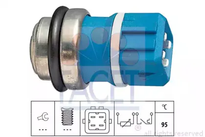 Датчик, температура охлаждающей жидкости FACET купить