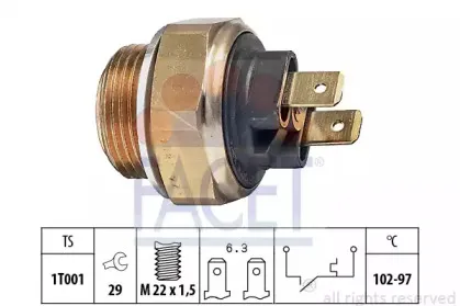 Термовыключатель, вентилятор радиатора FACET купить