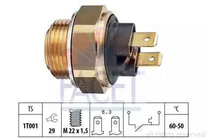 Термовыключатель, вентилятор радиатора FACET купить